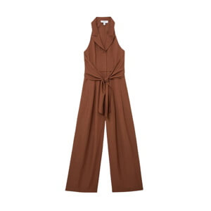 REISS Taya Tie-Front Wide-Leg Jumpsuit